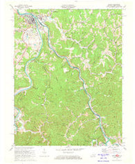 Louisa Kentucky Historical topographic map, 1:24000 scale, 7.5 X 7.5 Minute, Year 1971