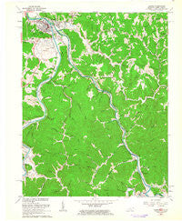 Louisa Kentucky Historical topographic map, 1:24000 scale, 7.5 X 7.5 Minute, Year 1962