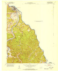 Louisa Kentucky Historical topographic map, 1:24000 scale, 7.5 X 7.5 Minute, Year 1953