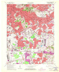 Louisville East Kentucky Historical topographic map, 1:24000 scale, 7.5 X 7.5 Minute, Year 1965