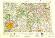 Louisville Kentucky Historical topographic map, 1:250000 scale, 1 X 2 Degree, Year 1956