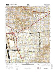 Louisville East Kentucky Current topographic map, 1:24000 scale, 7.5 X 7.5 Minute, Year 2016