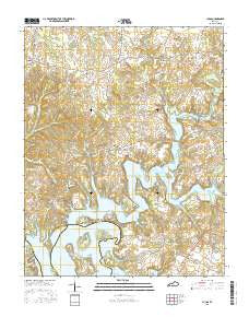 Lucas Kentucky Current topographic map, 1:24000 scale, 7.5 X 7.5 Minute, Year 2016