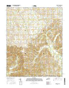 Lynnville Kentucky Current topographic map, 1:24000 scale, 7.5 X 7.5 Minute, Year 2016