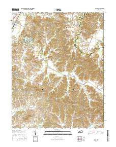 Maceo Kentucky Current topographic map, 1:24000 scale, 7.5 X 7.5 Minute, Year 2016