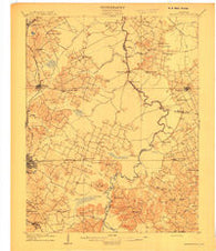 Madisonville Kentucky Historical topographic map, 1:62500 scale, 15 X 15 Minute, Year 1909