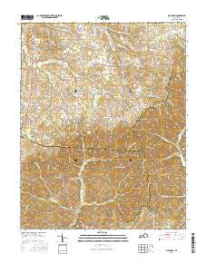Magnolia Kentucky Current topographic map, 1:24000 scale, 7.5 X 7.5 Minute, Year 2016