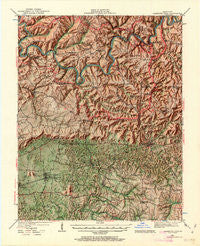 Mammoth Cave Kentucky Historical topographic map, 1:62500 scale, 15 X 15 Minute, Year 1922