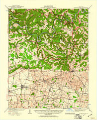 Mammoth Cave Kentucky Historical topographic map, 1:62500 scale, 15 X 15 Minute, Year 1922