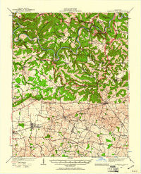 Mammoth Cave Kentucky Historical topographic map, 1:62500 scale, 15 X 15 Minute, Year 1922
