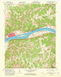 Manchester Islands Kentucky Historical topographic map, 1:24000 scale, 7.5 X 7.5 Minute, Year 1961