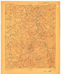 Manchester Kentucky Historical topographic map, 1:125000 scale, 30 X 30 Minute, Year 1891