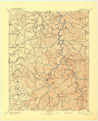 Manchester Kentucky Historical topographic map, 1:125000 scale, 30 X 30 Minute, Year 1891