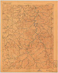 Manchester Kentucky Historical topographic map, 1:125000 scale, 30 X 30 Minute, Year 1891
