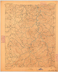 Manchester Kentucky Historical topographic map, 1:125000 scale, 30 X 30 Minute, Year 1891