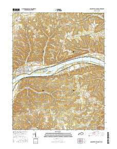 Manchester Islands Kentucky Current topographic map, 1:24000 scale, 7.5 X 7.5 Minute, Year 2016