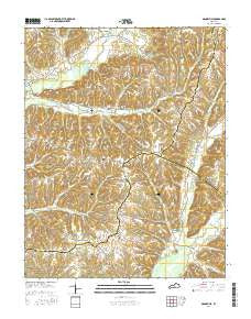 Mannsville Kentucky Current topographic map, 1:24000 scale, 7.5 X 7.5 Minute, Year 2016
