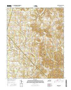 Maretburg Kentucky Current topographic map, 1:24000 scale, 7.5 X 7.5 Minute, Year 2016