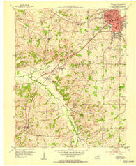 Mayfield Kentucky Historical topographic map, 1:24000 scale, 7.5 X 7.5 Minute, Year 1952