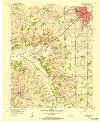 Mayfield Kentucky Historical topographic map, 1:24000 scale, 7.5 X 7.5 Minute, Year 1952