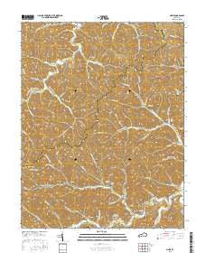 Mazie Kentucky Current topographic map, 1:24000 scale, 7.5 X 7.5 Minute, Year 2016