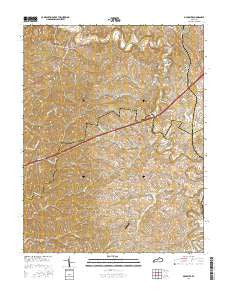 McBrayer Kentucky Current topographic map, 1:24000 scale, 7.5 X 7.5 Minute, Year 2016