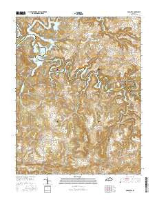 McDaniels Kentucky Current topographic map, 1:24000 scale, 7.5 X 7.5 Minute, Year 2016