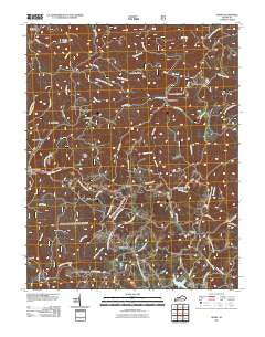 McKee Kentucky Historical topographic map, 1:24000 scale, 7.5 X 7.5 Minute, Year 2011