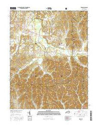 Means Kentucky Current topographic map, 1:24000 scale, 7.5 X 7.5 Minute, Year 2016