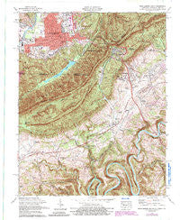 Middlesboro South Kentucky Historical topographic map, 1:24000 scale, 7.5 X 7.5 Minute, Year 1974