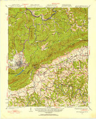 Middlesboro Kentucky Historical topographic map, 1:62500 scale, 15 X 15 Minute, Year 1927