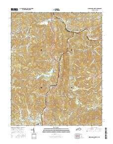 Middlesboro North Kentucky Current topographic map, 1:24000 scale, 7.5 X 7.5 Minute, Year 2016