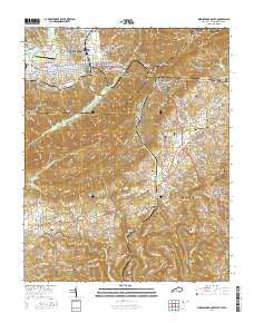 Middlesboro South Kentucky Current topographic map, 1:24000 scale, 7.5 X 7.5 Minute, Year 2016