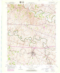 Midway Kentucky Historical topographic map, 1:24000 scale, 7.5 X 7.5 Minute, Year 1954