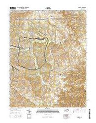 Moberly Kentucky Current topographic map, 1:24000 scale, 7.5 X 7.5 Minute, Year 2016