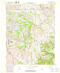 Moberly Kentucky Historical topographic map, 1:24000 scale, 7.5 X 7.5 Minute, Year 1952
