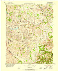 Moberly Kentucky Historical topographic map, 1:24000 scale, 7.5 X 7.5 Minute, Year 1954