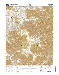 Monticello Kentucky Current topographic map, 1:24000 scale, 7.5 X 7.5 Minute, Year 2016