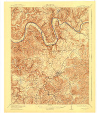 Monticello Kentucky Historical topographic map, 1:62500 scale, 15 X 15 Minute, Year 1914