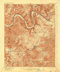 Monticello Kentucky Historical topographic map, 1:62500 scale, 15 X 15 Minute, Year 1914