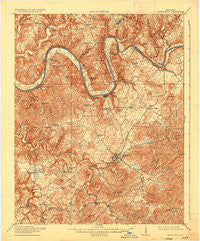 Monticello Kentucky Historical topographic map, 1:62500 scale, 15 X 15 Minute, Year 1914