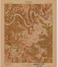Monticello Kentucky Historical topographic map, 1:62500 scale, 15 X 15 Minute, Year 1914