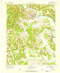 Morgantown Kentucky Historical topographic map, 1:24000 scale, 7.5 X 7.5 Minute, Year 1954