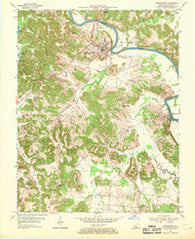 Morgantown Kentucky Historical topographic map, 1:24000 scale, 7.5 X 7.5 Minute, Year 1954