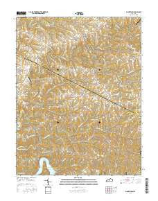 Mount Eden Kentucky Current topographic map, 1:24000 scale, 7.5 X 7.5 Minute, Year 2016
