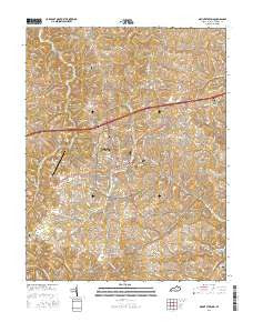Mount Sterling Kentucky Current topographic map, 1:24000 scale, 7.5 X 7.5 Minute, Year 2016
