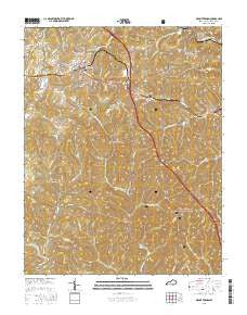 Mount Vernon Kentucky Current topographic map, 1:24000 scale, 7.5 X 7.5 Minute, Year 2016