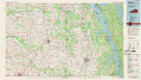 Murray Kentucky Historical topographic map, 1:100000 scale, 30 X 60 Minute, Year 1986