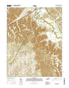 Nelsonville Kentucky Current topographic map, 1:24000 scale, 7.5 X 7.5 Minute, Year 2016