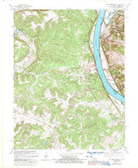 New Amsterdam Indiana Historical topographic map, 1:24000 scale, 7.5 X 7.5 Minute, Year 1970